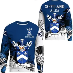 Scottish Falshaw Clan Scottish Family Crest Scotland Alba Thistle Sweatshirt