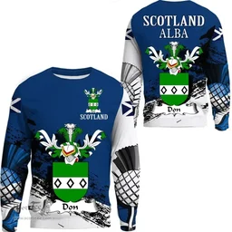 Scottish Don Clan Scottish Family Crest Scotland Alba Thistle Sweatshirt