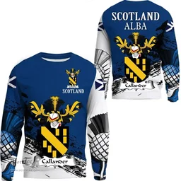 Scottish Callander Clan Scottish Family Crest Scotland Alba Thistle Sweatshirt