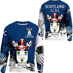 Scottish Darroch Clan Scottish Family Crest Scotland Alba Thistle Sweatshirt