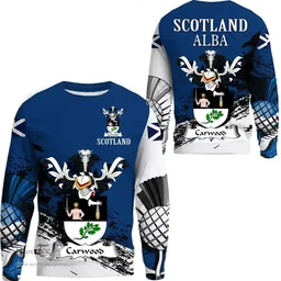Scottish Carwood Clan Scottish Family Crest Scotland Alba Thistle Sweatshirt