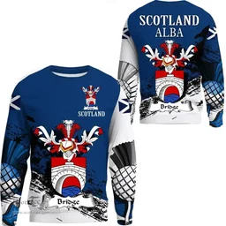 Scottish Bridge Clan Scottish Family Crest Scotland Alba Thistle Sweatshirt