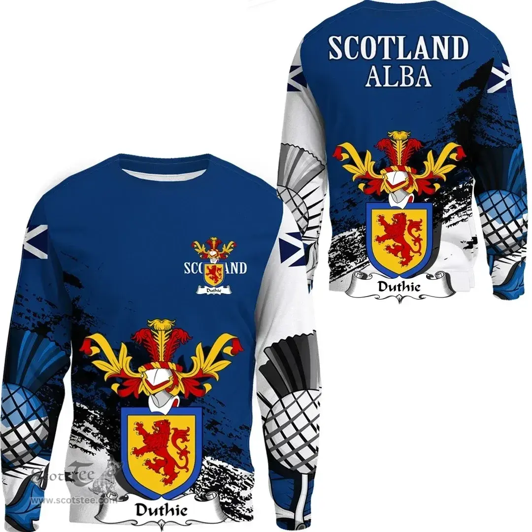 Scottish Duthie Clan Scottish Family Crest Scotland Alba Thistle Sweatshirt