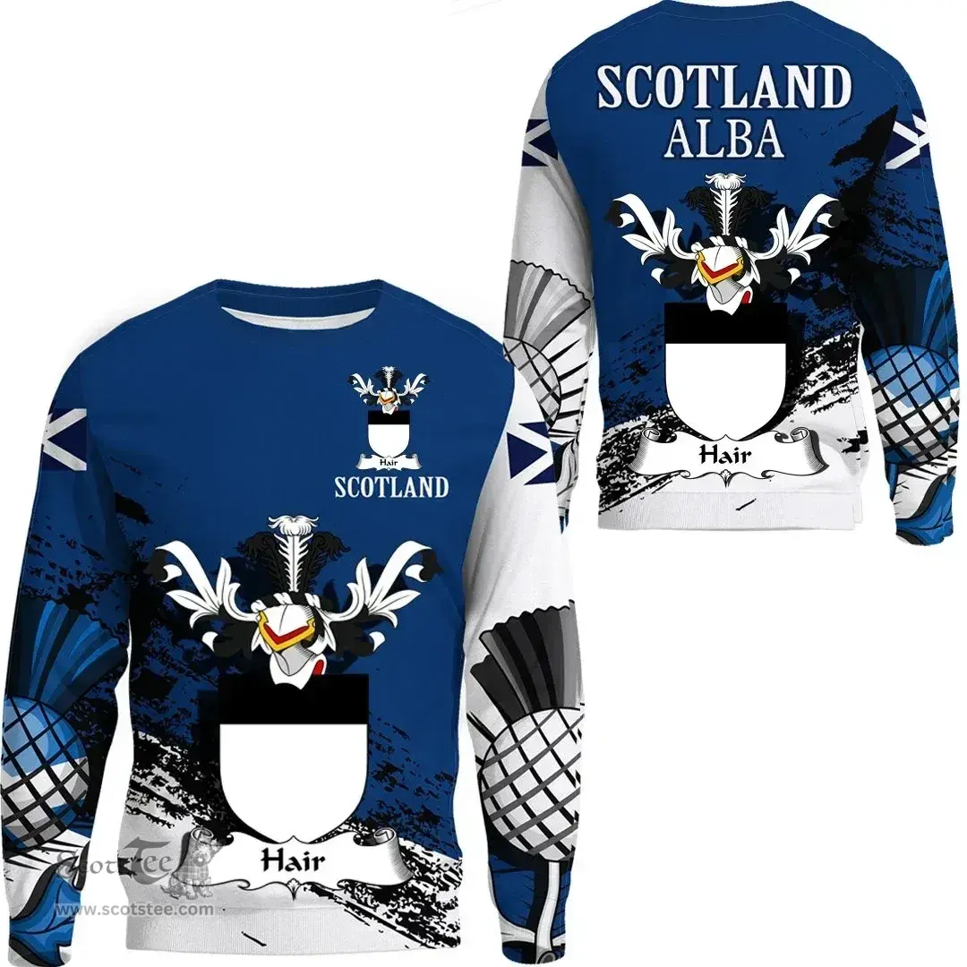 Scottish Hair Clan Scottish Family Crest Scotland Alba Thistle Sweatshirt