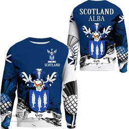 Scottish Ged Clan Scottish Family Crest Scotland Alba Thistle Sweatshirt