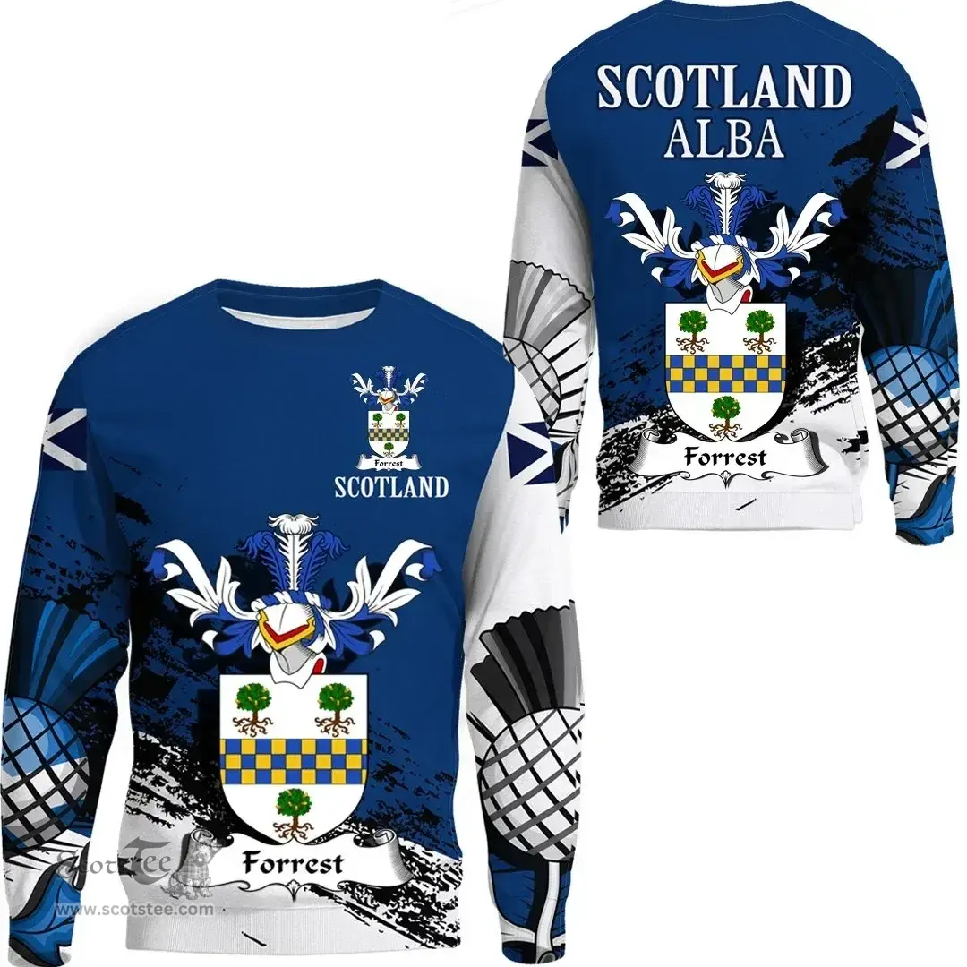 Scottish Forrest Clan Scottish Family Crest Scotland Alba Thistle Sweatshirt