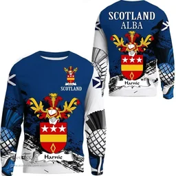 Scottish Harnie Clan Scottish Family Crest Scotland Alba Thistle Sweatshirt