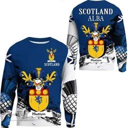 Scottish Hutton Clan Scottish Family Crest Scotland Alba Thistle Sweatshirt