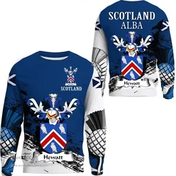 Scottish Hewatt Clan Scottish Family Crest Scotland Alba Thistle Sweatshirt