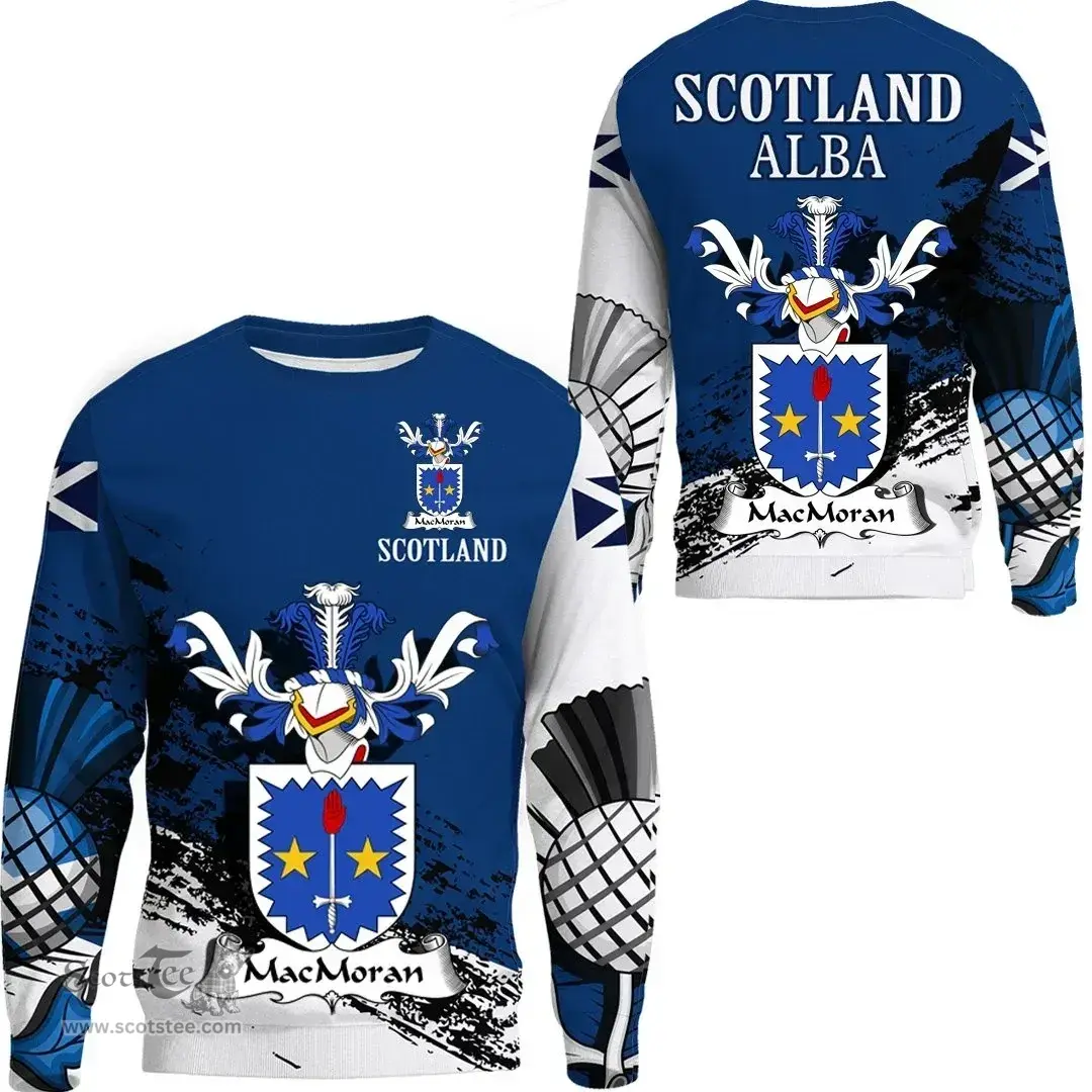 Scottish MacMoran Clan Scottish Family Crest Scotland Alba Thistle Sweatshirt