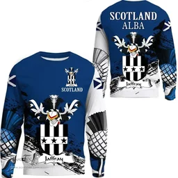 Scottish Jaffray Clan Scottish Family Crest Scotland Alba Thistle Sweatshirt