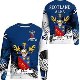 Scottish Johns Clan Scottish Family Crest Scotland Alba Thistle Sweatshirt