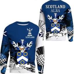 Scottish Hodge Clan Scottish Family Crest Scotland Alba Thistle Sweatshirt