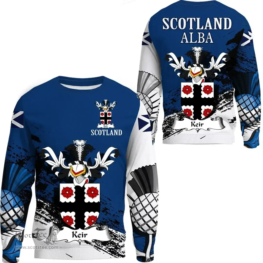 Scottish Keir Clan Scottish Family Crest Scotland Alba Thistle Sweatshirt