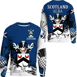Scottish Jack Clan Scottish Family Crest Scotland Alba Thistle Sweatshirt