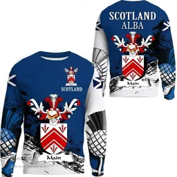 Scottish Main Clan Scottish Family Crest Scotland Alba Thistle Sweatshirt