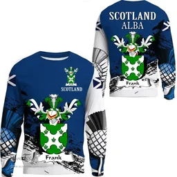 Scottish Frank Clan Scottish Family Crest Scotland Alba Thistle Sweatshirt
