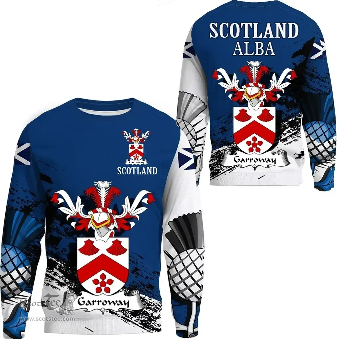 Scottish Garroway Clan Scottish Family Crest Scotland Alba Thistle Sweatshirt