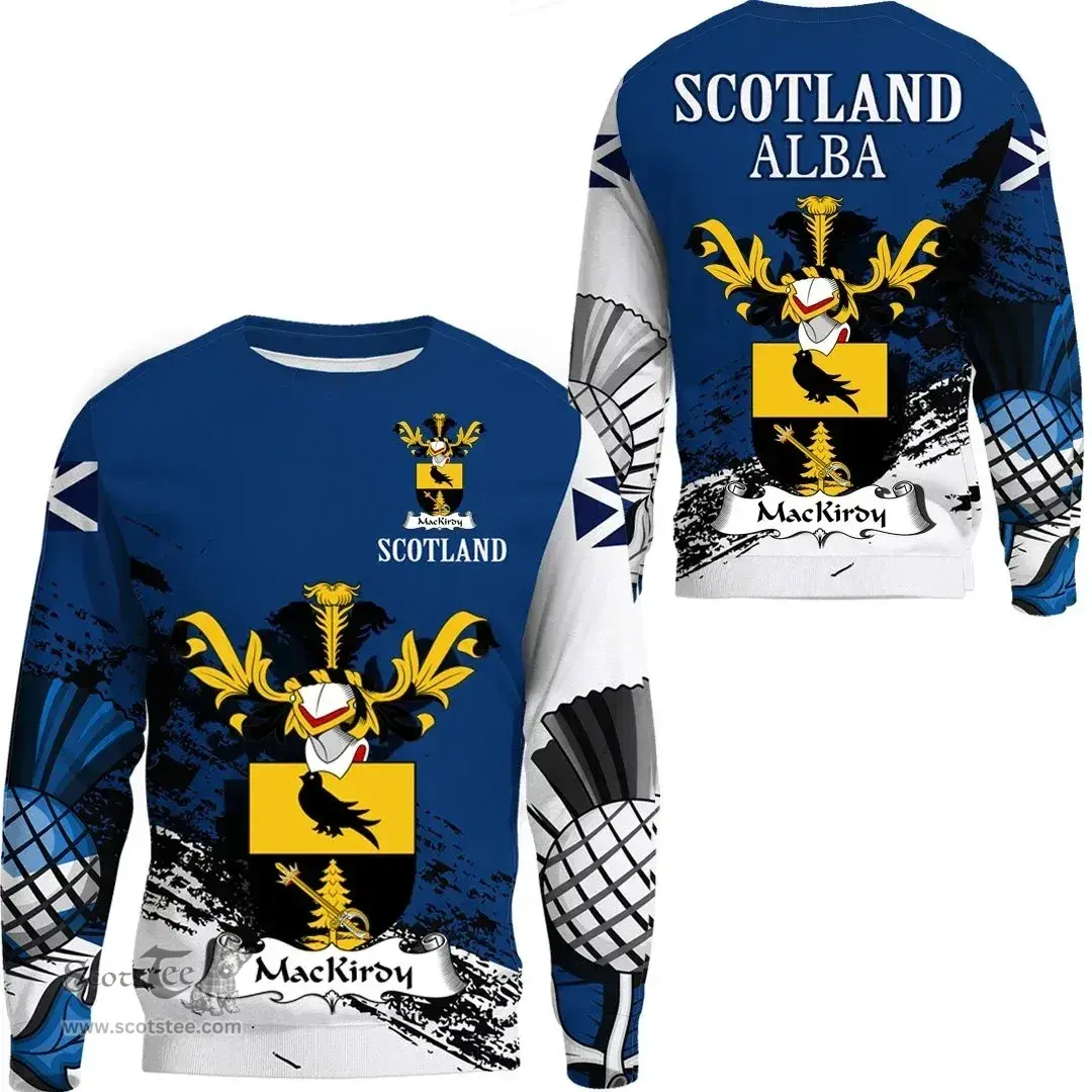Scottish MacKirdy Clan Scottish Family Crest Scotland Alba Thistle Sweatshirt