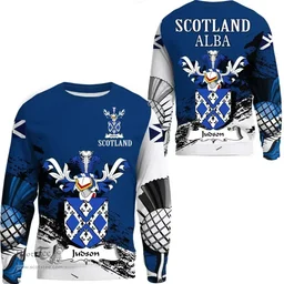 Scottish Judson Clan Scottish Family Crest Scotland Alba Thistle Sweatshirt