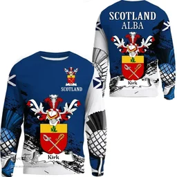 Scottish Kirk Clan Scottish Family Crest Scotland Alba Thistle Sweatshirt
