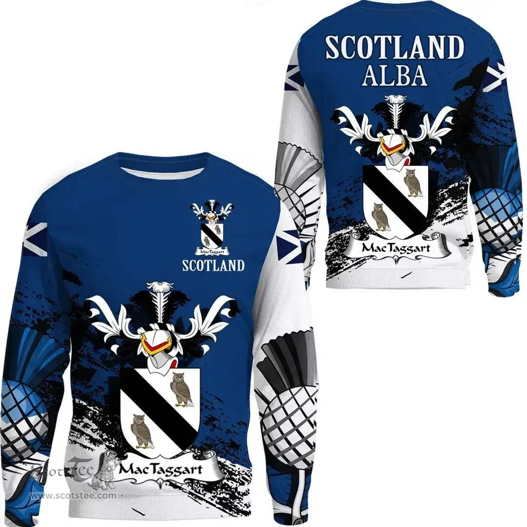 Scottish MacTaggart Clan Scottish Family Crest Scotland Alba Thistle Sweatshirt