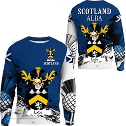Scottish Lade or Ladd Clan Scottish Family Crest Scotland Alba Thistle Sweatshirt