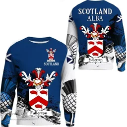 Scottish Fullerton Clan Scottish Family Crest Scotland Alba Thistle Sweatshirt