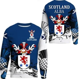 Scottish Hurry Clan Scottish Family Crest Scotland Alba Thistle Sweatshirt