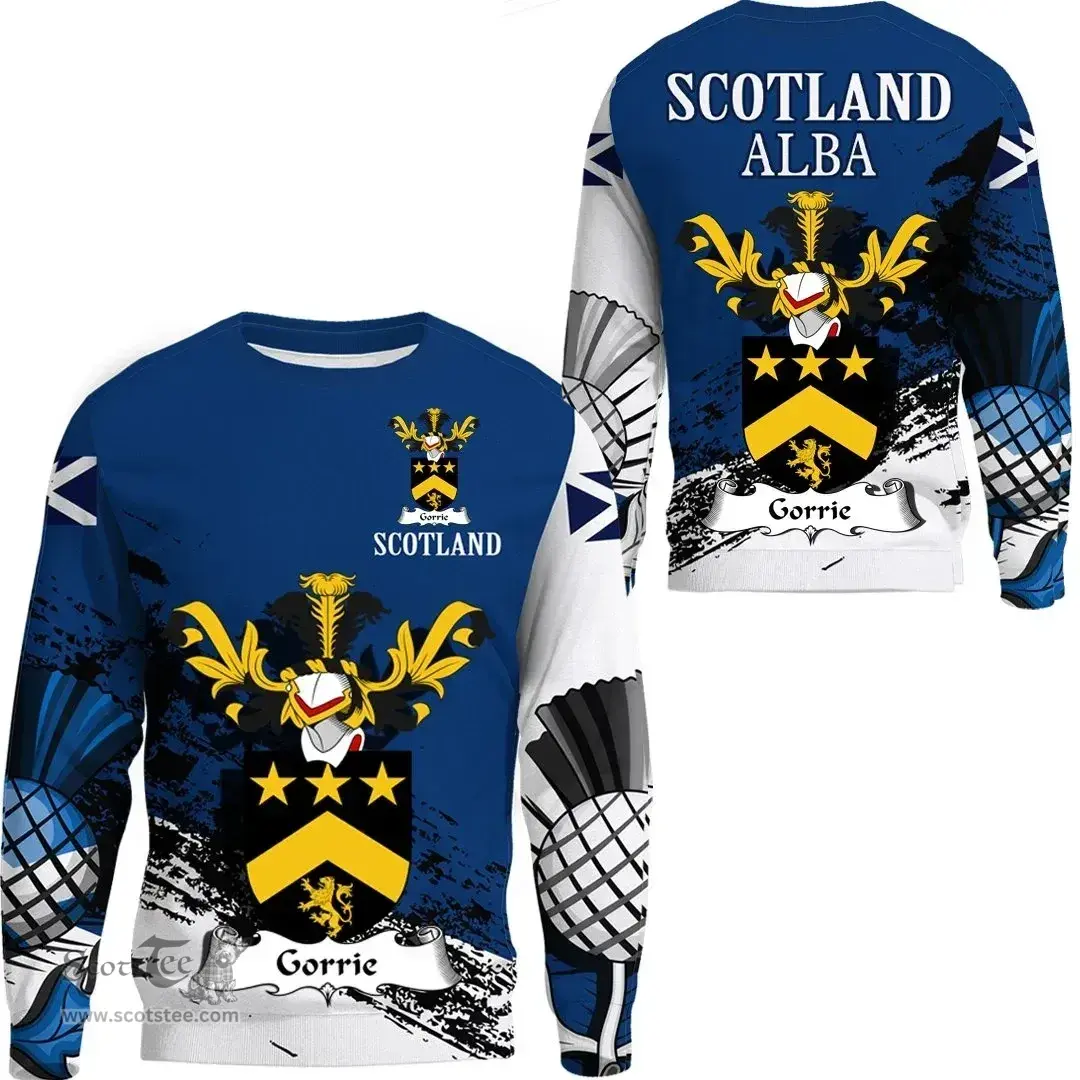 Scottish Gorrie or Gorry Clan Scottish Family Crest Scotland Alba Thistle Sweatshirt