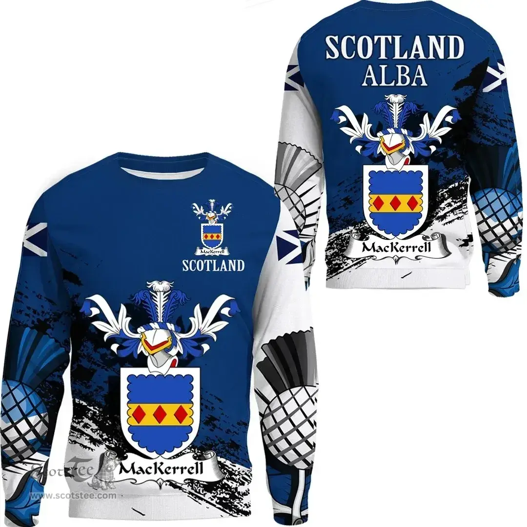Scottish MacKerrell Clan Scottish Family Crest Scotland Alba Thistle Sweatshirt