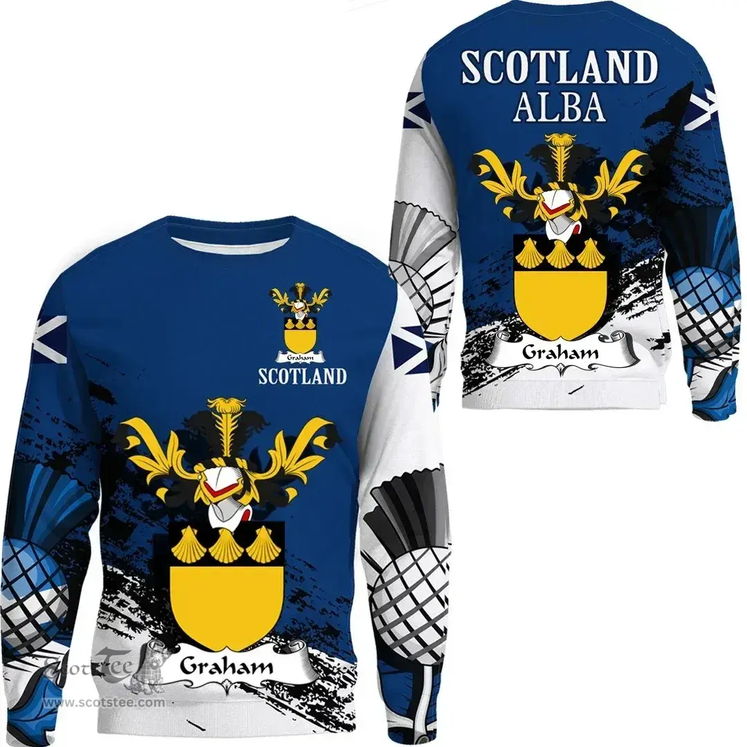 Scottish Graham Clan Scottish Family Crest Scotland Alba Thistle Sweatshirt