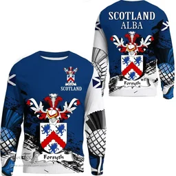 Scottish Forsyth Clan Scottish Family Crest Scotland Alba Thistle Sweatshirt