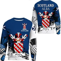Scottish Hendry Clan Scottish Family Crest Scotland Alba Thistle Sweatshirt