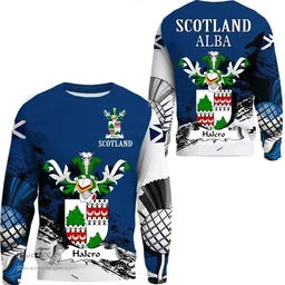 Scottish Halcro Clan Scottish Family Crest Scotland Alba Thistle Sweatshirt