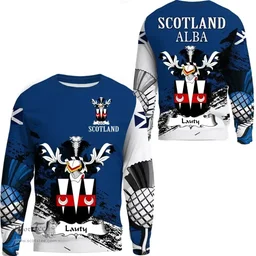 Scottish Lauty Clan Scottish Family Crest Scotland Alba Thistle Sweatshirt