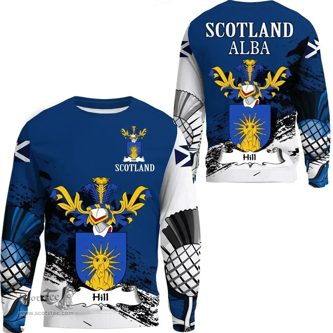 Scottish Hill Clan Scottish Family Crest Scotland Alba Thistle Sweatshirt