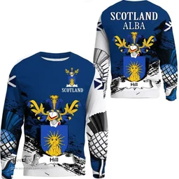 Scottish Hill Clan Scottish Family Crest Scotland Alba Thistle Sweatshirt
