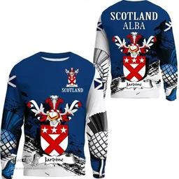 Scottish Jardine Clan Scottish Family Crest Scotland Alba Thistle Sweatshirt