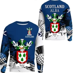 Scottish Low Clan Scottish Family Crest Scotland Alba Thistle Sweatshirt