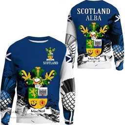 Scottish MacNeil or MacNeill Clan Scottish Family Crest Scotland Alba Thistle Sweatshirt