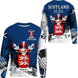 Scottish Haldon Clan Scottish Family Crest Scotland Alba Thistle Sweatshirt