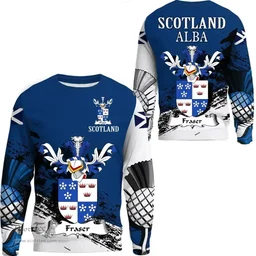 Scottish Fraser Clan Scottish Family Crest Scotland Alba Thistle Sweatshirt