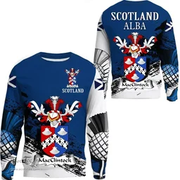 Scottish MacClintock Clan Scottish Family Crest Scotland Alba Thistle Sweatshirt