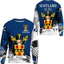 Scottish Gredon Clan Scottish Family Crest Scotland Alba Thistle Sweatshirt
