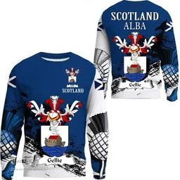Scottish Gellie Clan Scottish Family Crest Scotland Alba Thistle Sweatshirt