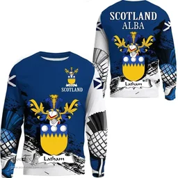 Scottish Latham Clan Scottish Family Crest Scotland Alba Thistle Sweatshirt
