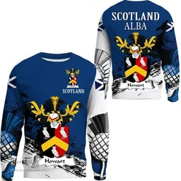 Scottish Howart Clan Scottish Family Crest Scotland Alba Thistle Sweatshirt