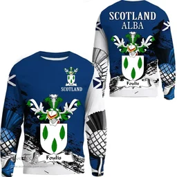 Scottish Foulis Clan Scottish Family Crest Scotland Alba Thistle Sweatshirt