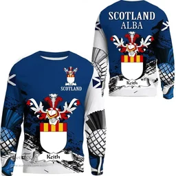Scottish Keith Clan Scottish Family Crest Scotland Alba Thistle Sweatshirt